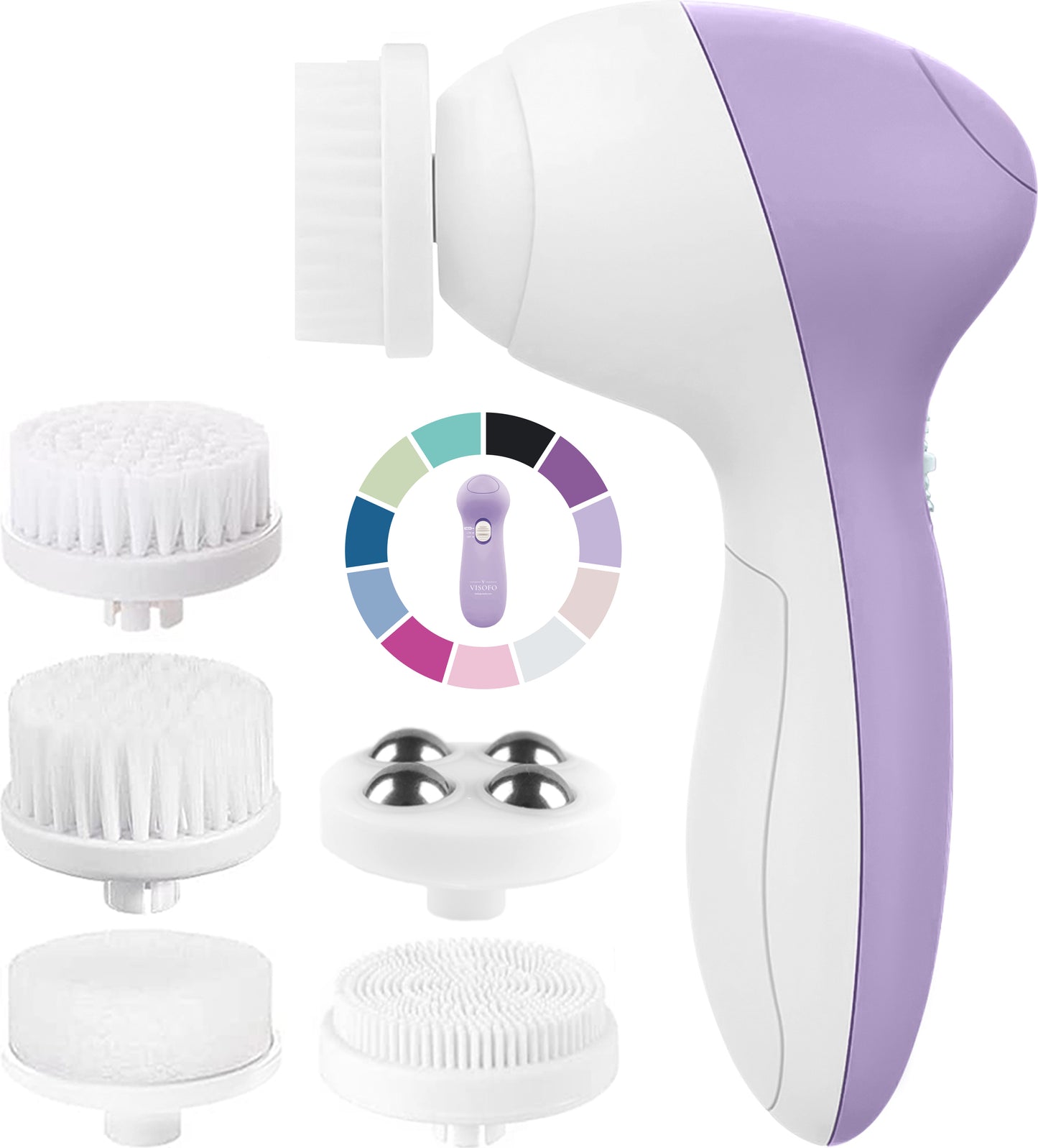 Facial brush 5 in 1, Lilacamethyst