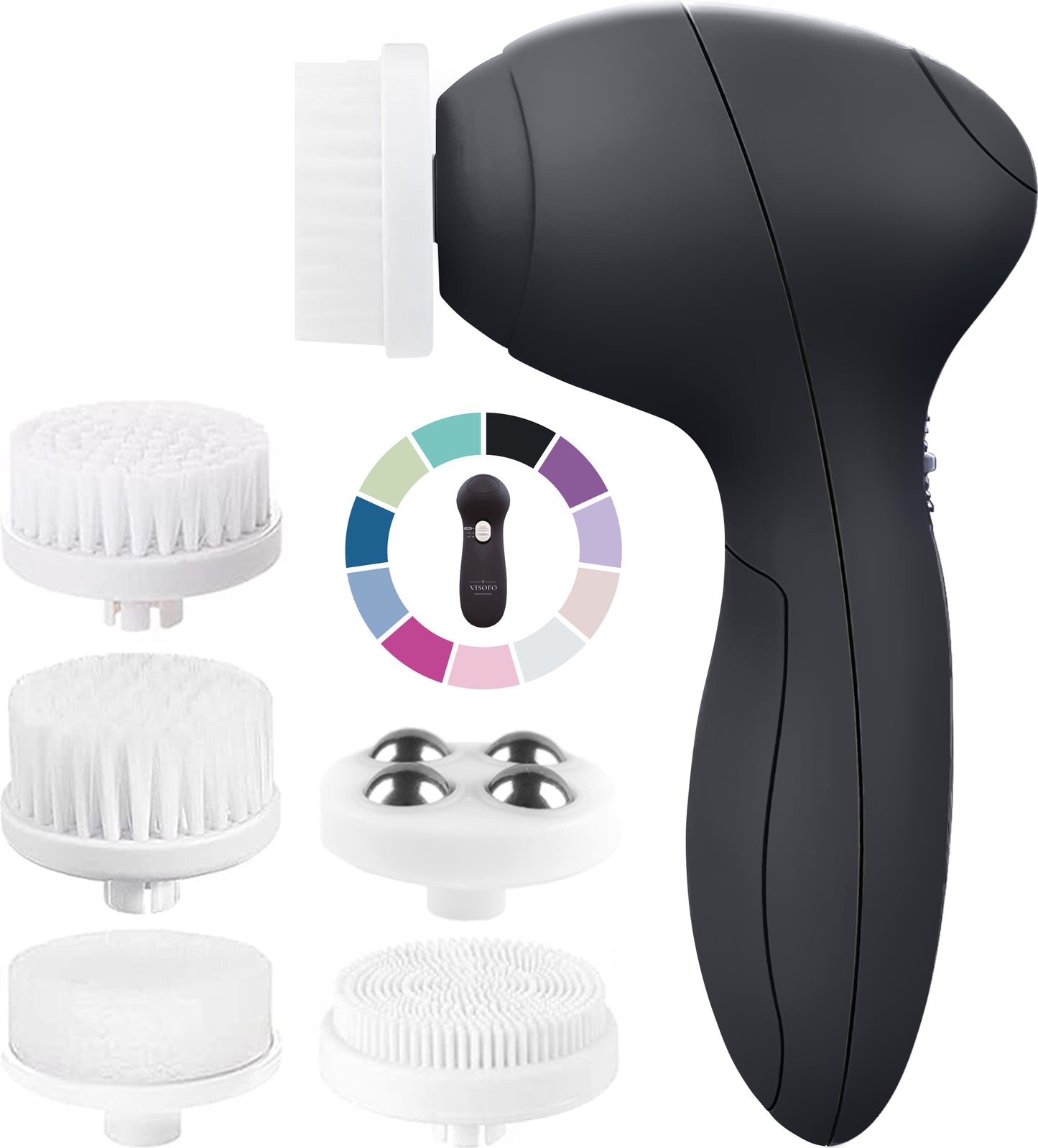 Facial brush 5 in 1, Onyx