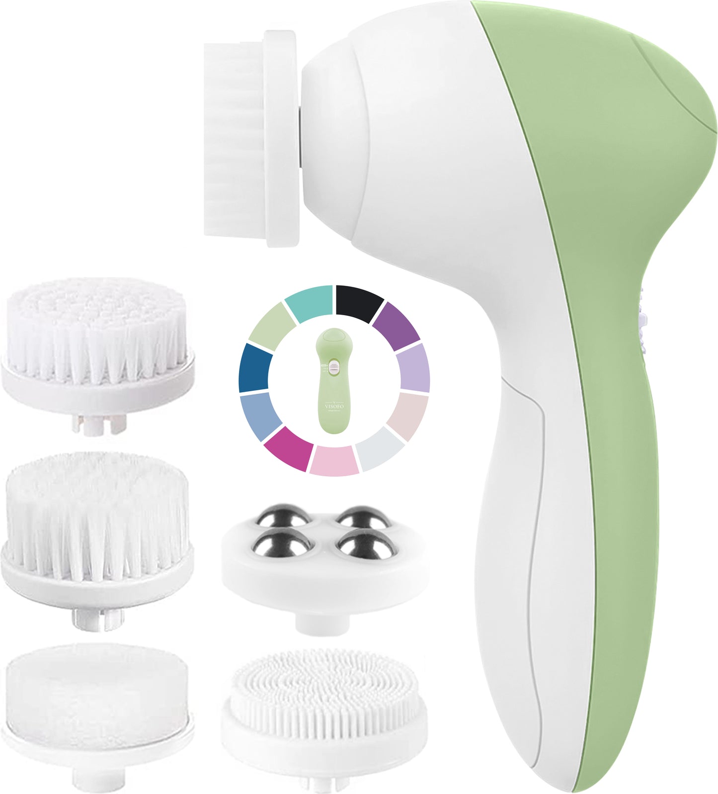 Facial brush 5 in 1 , Jade