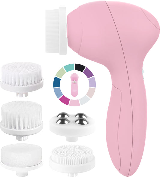 Facial brush 5 in 1, Rosequartz