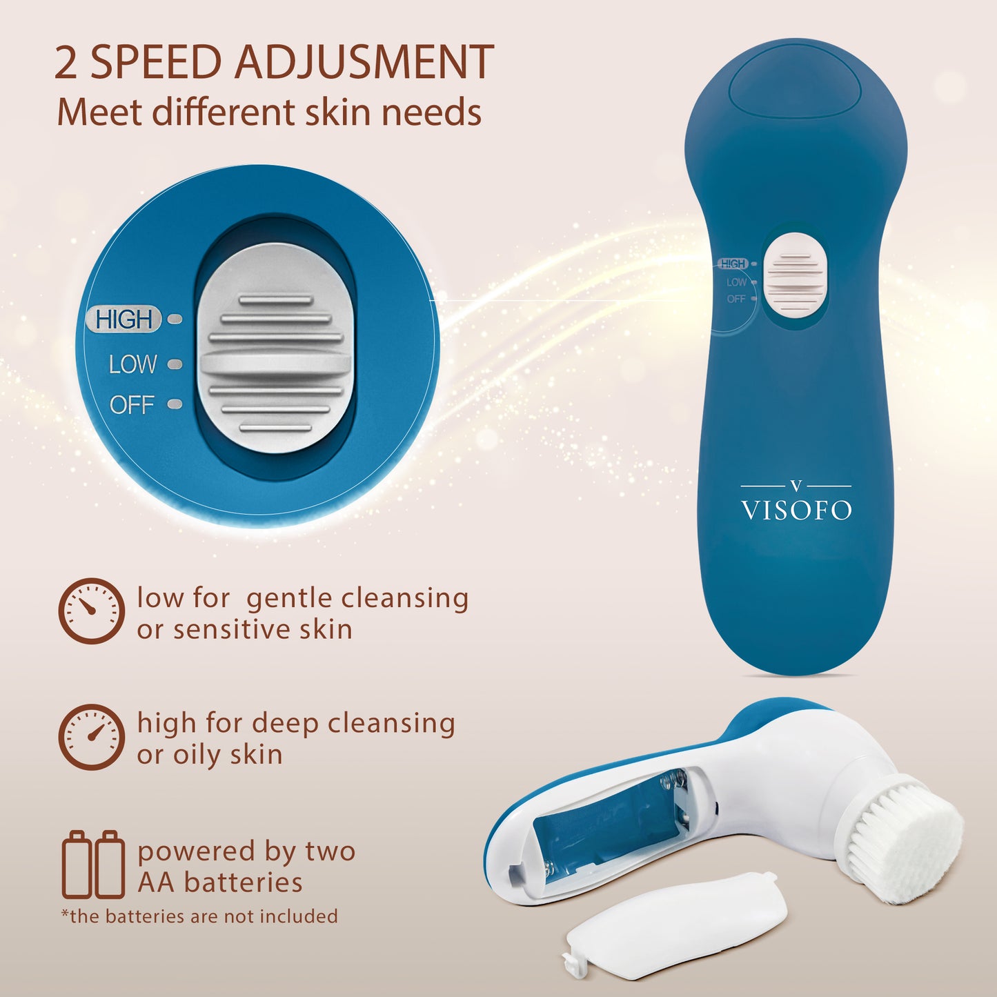 Facial brush 5 in 1,  Sapphire